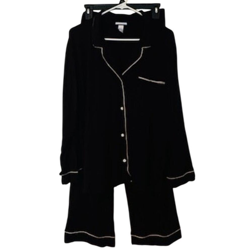 Eberjey Gisele Modal Long-Sleeve Pajama Set Anthropology L - Picture 4 of 7